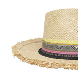 Chapeau Copacabana * Galon Rose, Jaune et Noir