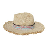 Chapeau Copacabana * Galon Rose, Noir et Ciel