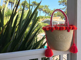 Panier St Tropez * Coquelicot et Rouge