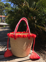 Panier St Tropez * Coquelicot et Rouge