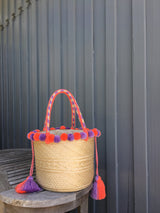 Panier St Tropez * Corail et Lilas