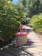 Panier St Tropez * Corail et Lilas