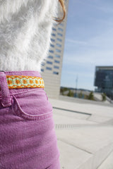 Ceinture fine Cayo Guillermo * Vert Tilleul