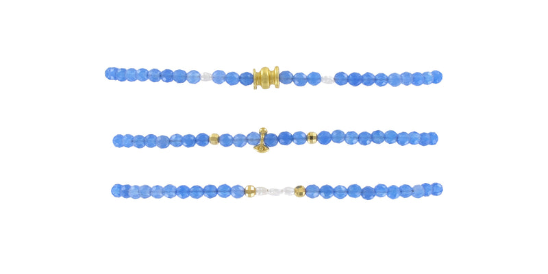 Bracelet Vahiné Agate Bleu