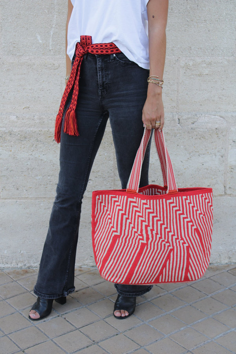 Week-end Bag Crazy Stripes Rouge